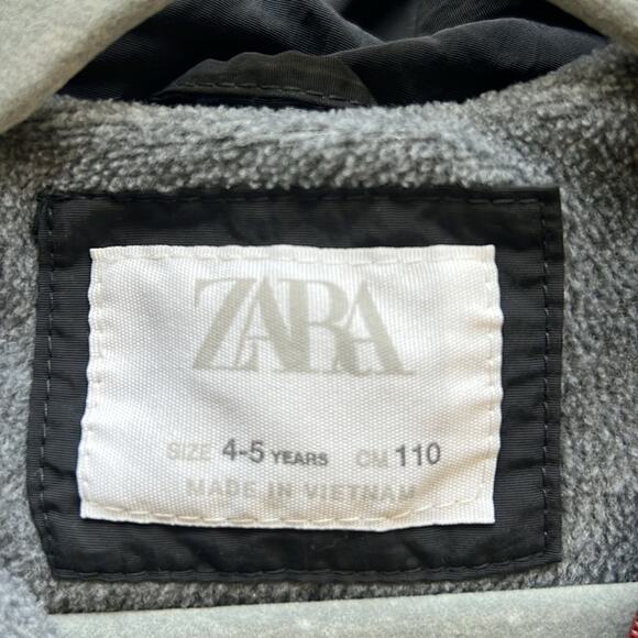 Zara Kids Black and Beige Colorblock Rain Jacket - Picture 6 of 6